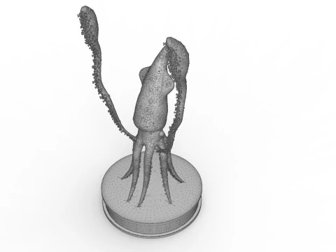 Inktvis sculptuur 3D printmodel
