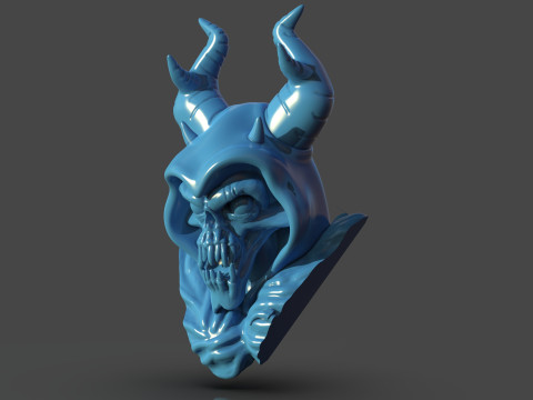The Horned King Mask Sculpture 3D Print Model