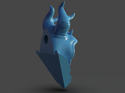 The Horned King Mask Sculpture 3D Print Model