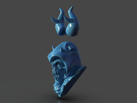 The Horned King Mask Sculpture 3D Print Model