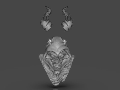 The Horned King Mask Sculpture 3D Print Model