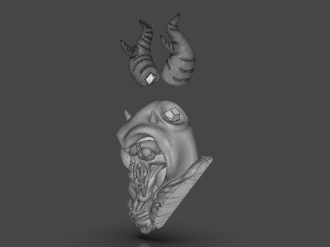 The Horned King Mask Sculpture 3D Print Model