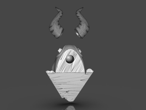 The Horned King Mask Sculpture 3D Print Model