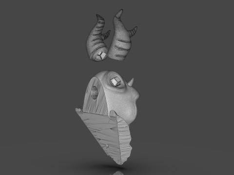 The Horned King Mask Sculpture 3D Print Model