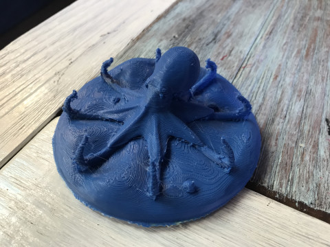 Red Octopus Figurine 3D-printmodel