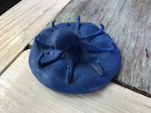 Red Octopus Figurine 3D-printmodel