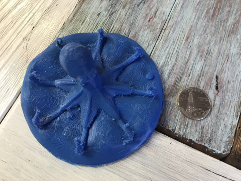 Red Octopus Figurine 3D-printmodel