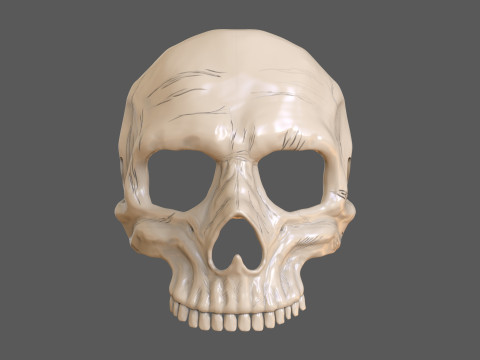 Skull Masks Pack 3 Horns Modèles 3D en vedette