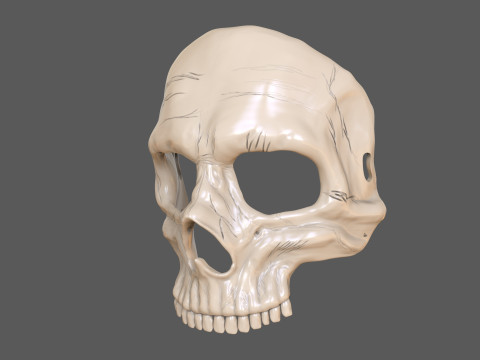 Skull Masks Pack 3 Horns Modèles 3D en vedette