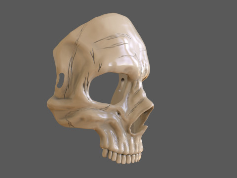 Skull Masks Pack 3 Horns Modèles 3D en vedette