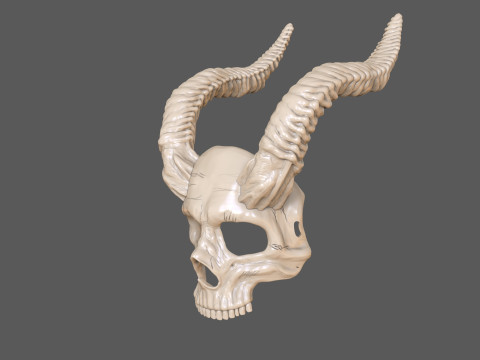 Skull Masks Pack 3 Horns Modèles 3D en vedette