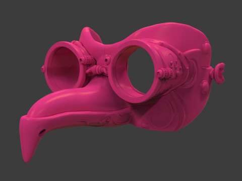 Royal Steampunk Penguin Mask 3D Print Model