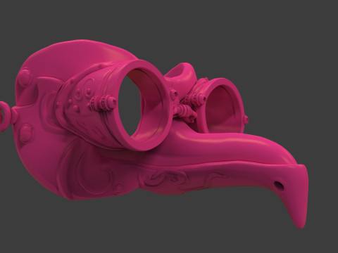 Royal Steampunk Penguin Mask Modelo de impresión 3D