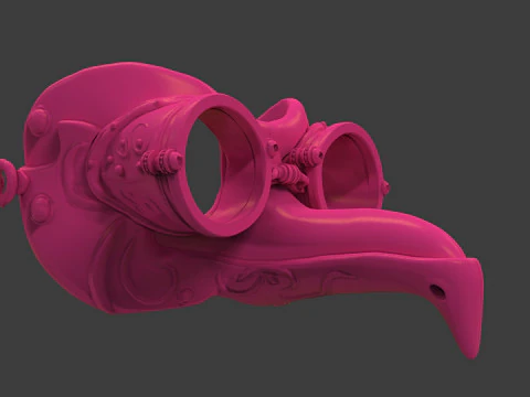Royal Steampunk Penguin Mask 3D Print Model