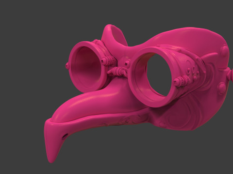 Royal Steampunk Penguin Mask Modelo de impresión 3D