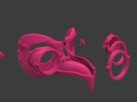 Royal Steampunk Penguin Mask Modelo de impresión 3D