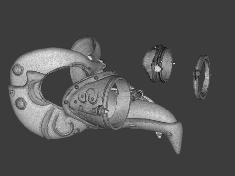Royal Steampunk Penguin Mask Modelo de impresión 3D