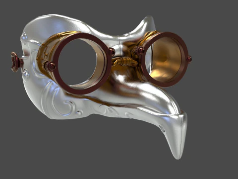 Royal Steampunk Penguin Mask 3D Print Model