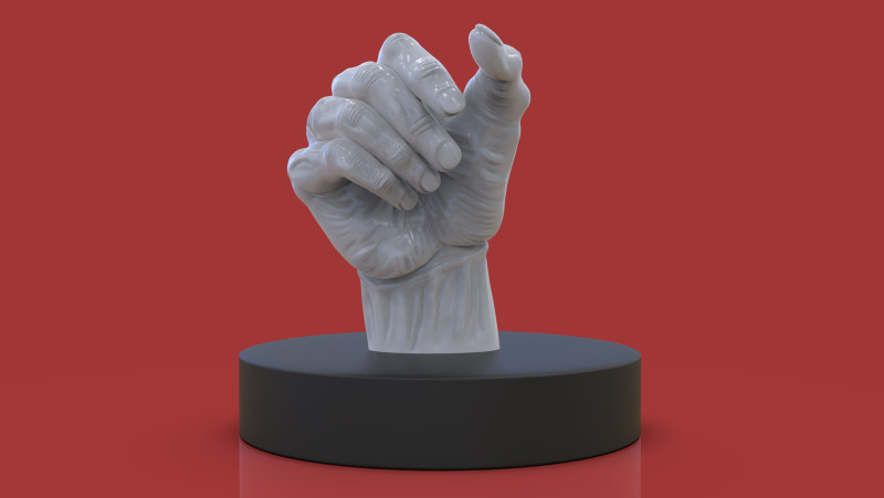 Doctors Hand Sculpture 3D Принт Модель .c4d .max .obj .3ds .fbx .stl .blend 