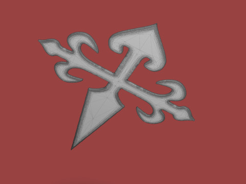 Cross of Saint James 3D 프린트 모델