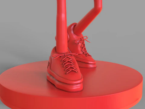 Excited Hot Dog 3D Model