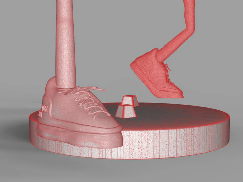 Excited Hot Dog 3D Model