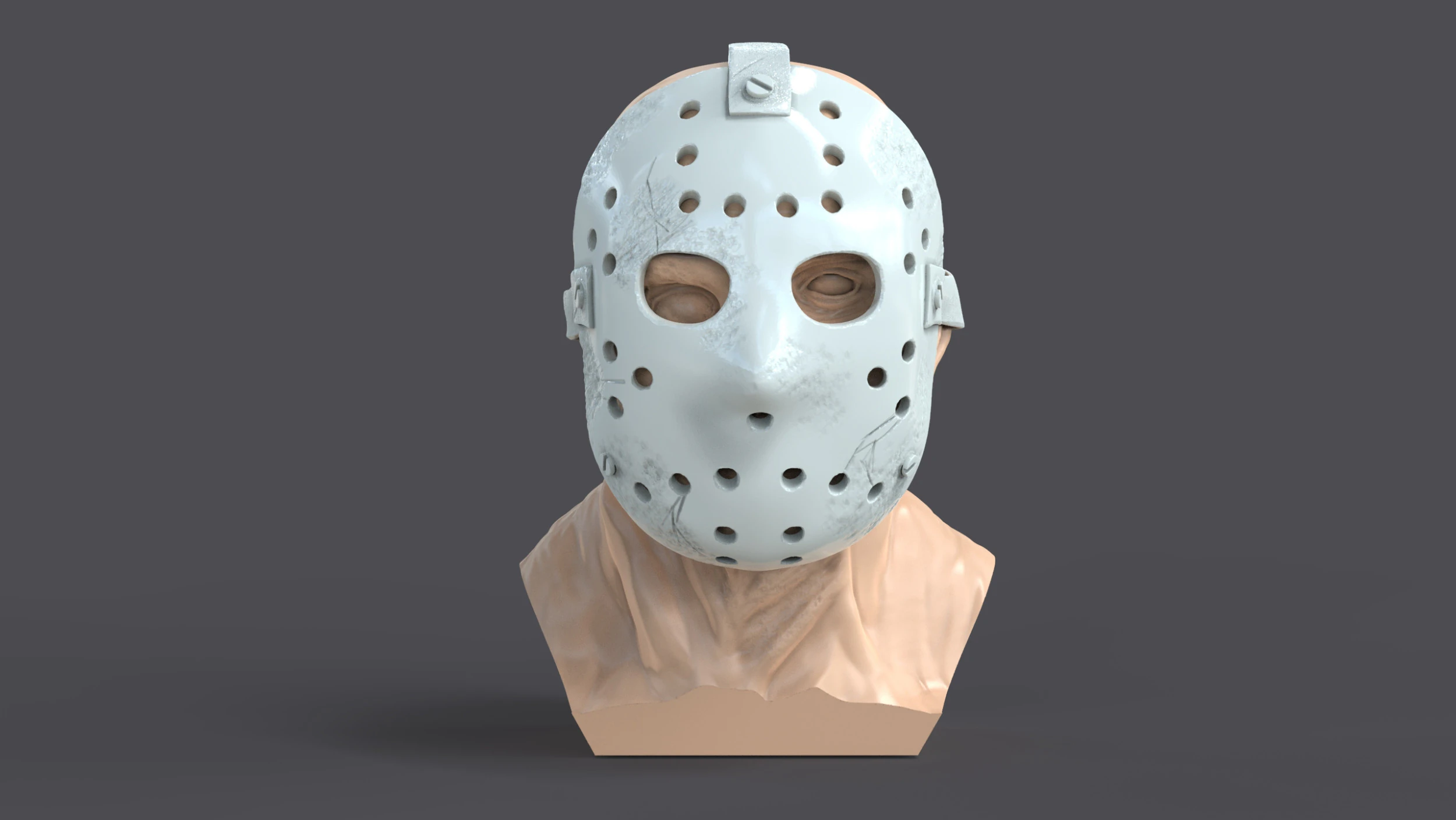 Jason Voorhes Bust 3D Model .c4d .max .obj .3ds .fbx .stl .blend