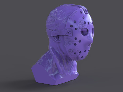 Jason Voorhes Bust 3D Модель