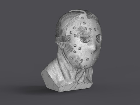 Jason Voorhes Bust 3D Модель