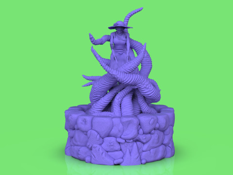 Diorama Jenny VS Tentacles 3Dモデル
