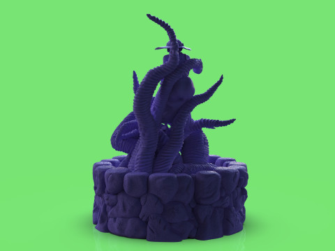 Diorama Jenny VS Tentacles 3Dモデル