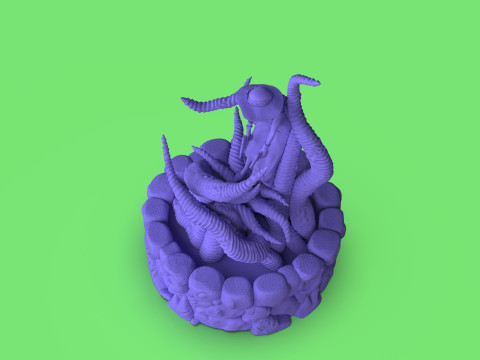 Diorama Jenny VS Tentacles 3Dモデル