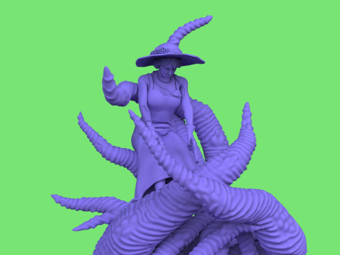 Diorama Jenny VS Tentacles 3Dモデル