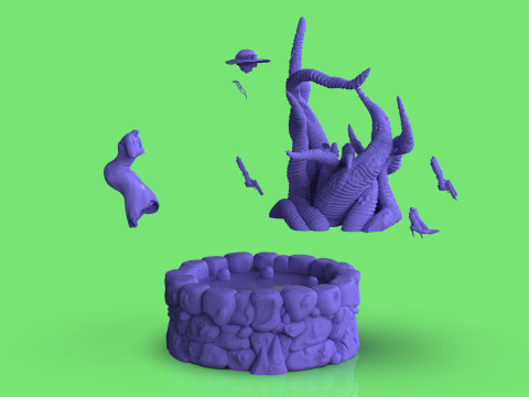 Diorama Jenny VS Tentacles 3Dモデル