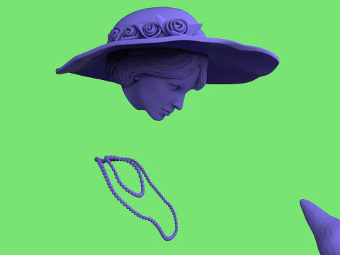 Diorama Jenny VS Tentacles 3D Model