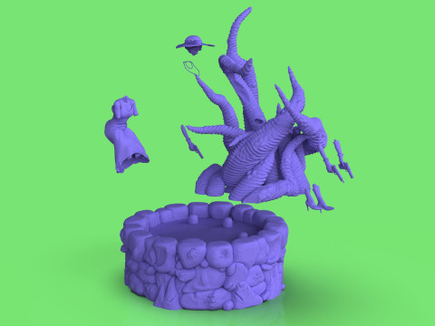 Diorama Jenny VS Tentacles 3Dモデル