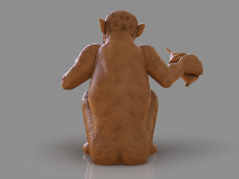 Chimp Ice Cream Addict 3D Модель