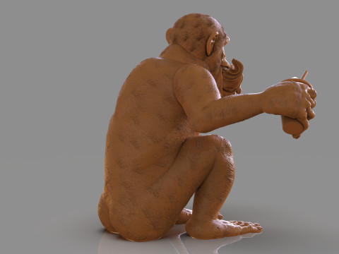 Chimp Ice Cream Addict 3D Модель