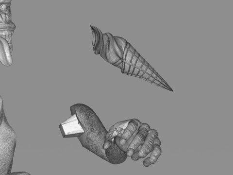 Chimp Ice Cream Addict 3D Модель