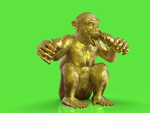 Chimp Ice Cream Addict 3D Модель