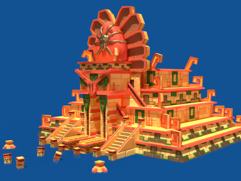 Stylized Incan Temple 3Dモデル