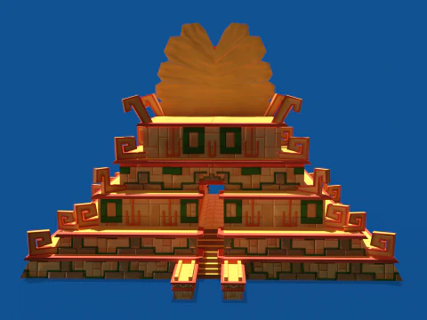 Stylized Incan Temple 3D Model