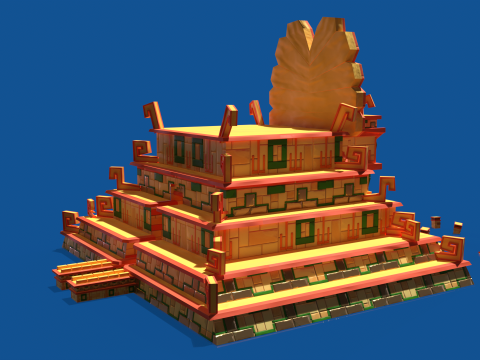 Stylized Incan Temple 3Dモデル