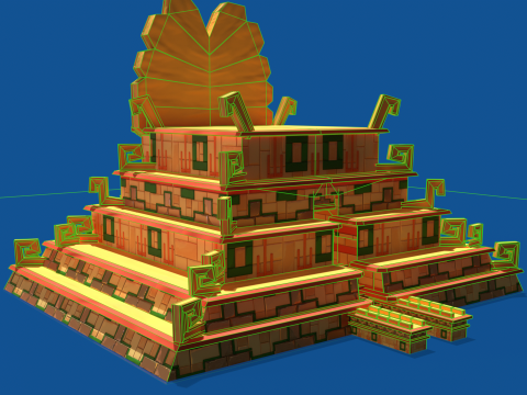 Stylized Incan Temple 3Dモデル
