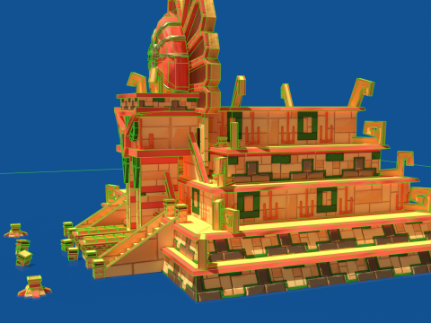 Stylized Incan Temple 3Dモデル