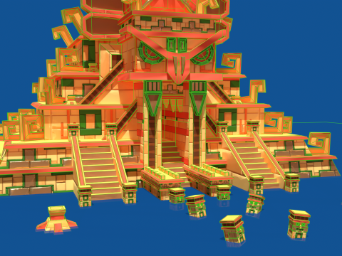 Stylized Incan Temple 3Dモデル