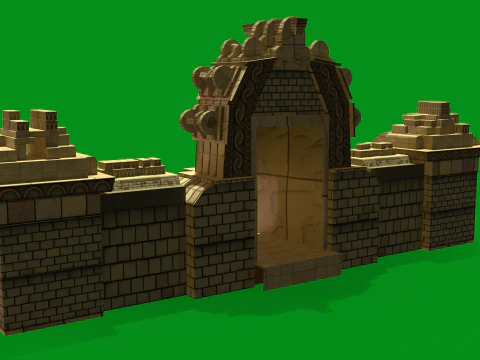 Stylized Monkey Temple 3D Model