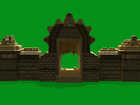 Stylized Monkey Temple 3D 模型