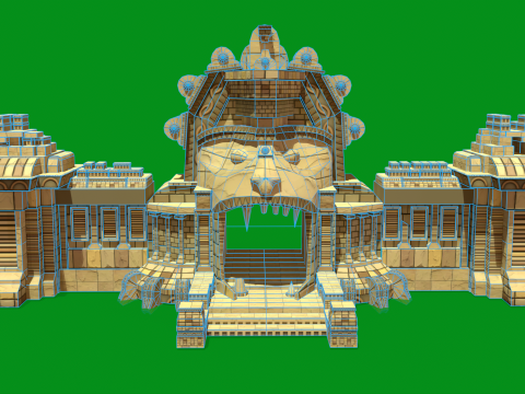 Stylized Monkey Temple 3D 模型