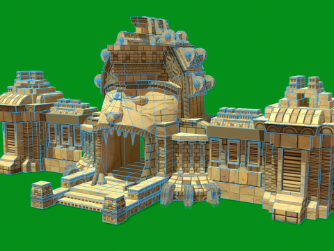 Stylized Monkey Temple 3D 模型